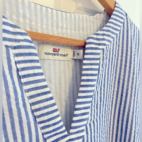 Vineyard Vines  Blue and White Size 10 Wrap Dress - Picture 4 of 4